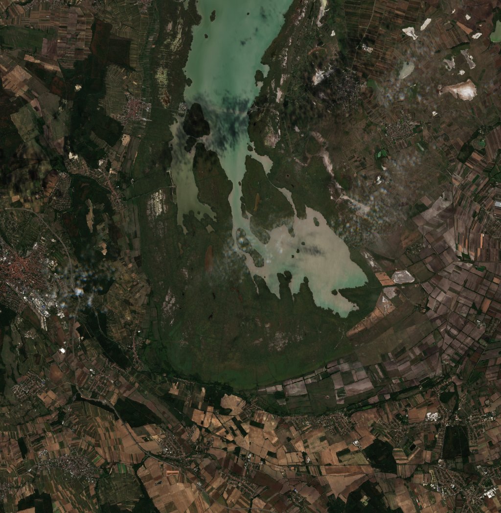 Fertő tó műholdképe, 2026. 09. 16., Copernicus Sentinel-2 felvétel