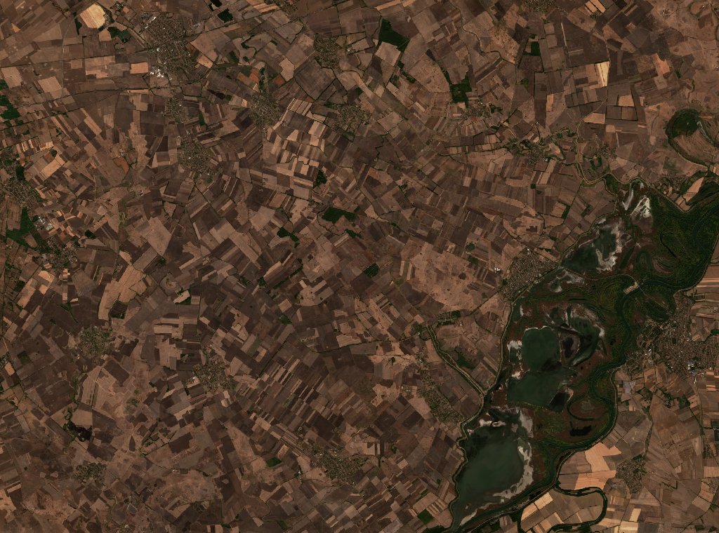 Tisza-tó műholdképe, 2026. 10. 05., Copernicus Sentinel-2 felvétel