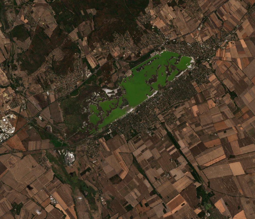Velencei-tó műholdképe, 2026. 09. 18., Copernicus Sentinel-2 felvétel